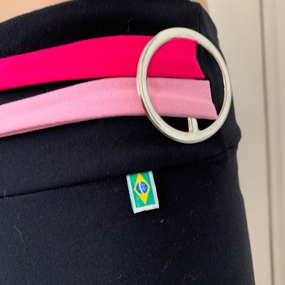 Israeli Sport Brazil Capris With Belt Detail Sz M - Picture 3 of 4